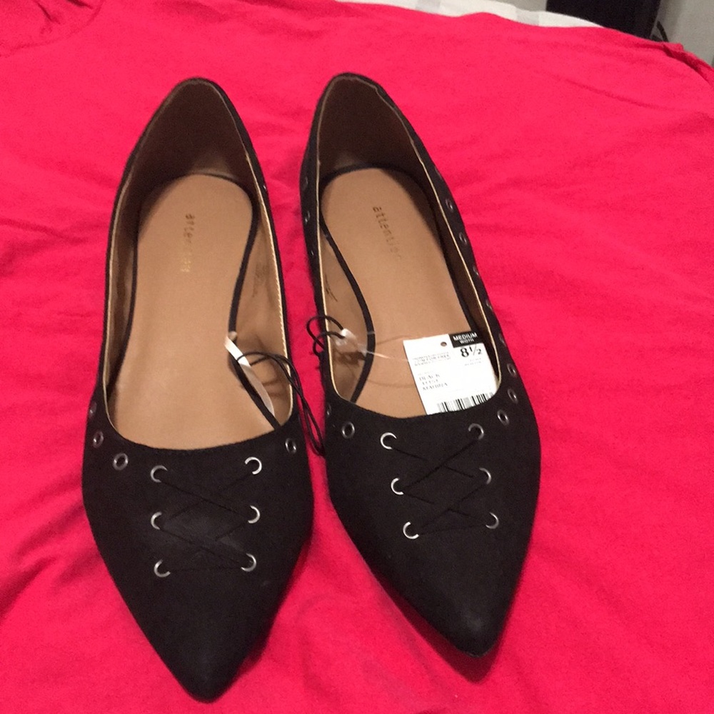 Attention women’s marina ballet flat. Black. 8.5 m